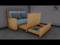 HOW TO MAKE A SOFA BED WITH CABINETS STEP BY STEP