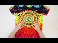 24 Point Mandala | Full Honeycomb Triangle | Geodes | ALL RAINBOW! (Tie Dye)