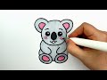 Ich zeichne einen Koala 🐨 Drawing a Koala Bear | Painting & Coloring for Kids
