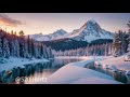 #4K Winter Wonderland Meditation - Serene Frozen River and Snowy Mountain  417 Hz Positive Change