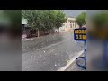 People are running away in panic from huge rocks from the sky! Huge hail in Uruguay
