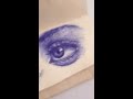 Drawing an eye with a Ball Pen (Blue). || #artwork #penart #art #eyes #sketching  #pensketch #draw