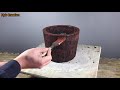 Make Potted Plants With Cement In The Style Of Stone Wall - Nyk Creation