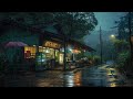 Raindrops and Rhythms 🌜 - Calming Rain with 1-Hour Lofi Chill Session - Relax, Study, Work, Focus