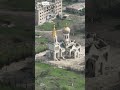Drone shows destroyed Ukrainian city