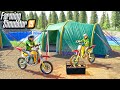 CAMPING IN THE MOUNTAIN'S ON DIRT BIKES! | (ROLEPLAY) FARMING SIMULATOR 2019