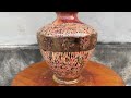 Amazing Woodturning Crazy - A Perfectly Blended Design Of Wood And Colored Pencil On Lathe