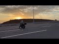 Motosiklet gün batımı eğlencesi (motorcycle fun in sun set)