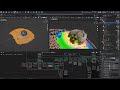 geometry nodes proximity mesh deformation and material manipulation demo