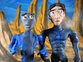 Claymation Animation- Blue Sentai (Planet of the Dinos)