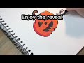 Drawing a Pumpkin 🎃 But With Posca Markers Very Satisfying! 💯 #viral
