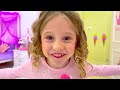 A new episode of a children's entertainment show from Nastya and dad, and their friends
