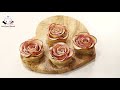 Baked Apple Rose Tarts Recipe  #dessert