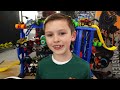 Monster Jam Flip Ramp Stunt Challenge and Monster Truck Garage Featuring Evan & Emily Storm