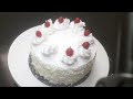 Eggless White Forest Cake Without Oven | Birthday Cake Recipe