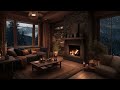 Comfortable cottage atmosphere with extreme rain in the mountains & a soft fireplace for sleeping
