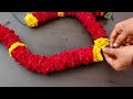 10 நிமிடத்தில் பூ கட்ட தெரியாதவங்க கூட ரொம்ப அழகா ரெடி பண்ணலாம் /Rose garland making /red rose malai