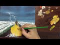 HOW TO PAINT GIRL IN STORM | Easy Painting of Girl in Storm | Girl Running in Cotton field painting