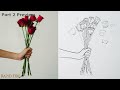 How to Draw FLOWERS using Basic SHAPES
