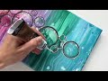 Vibrant 3D bubble acrylic pour painting with cracked background fluidart step by step tutorial