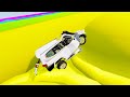 Stairs VS Cars - Monster Truck, Police Cars, Mixer Truck, Bus, Mcqueen Mater - BeamNg Drive