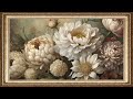 Framed Vintage Flower Collection TV Art Screensaver Slideshow 12 Images 2 Hours
