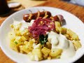 Ultimate Potato Salad with red wine infused onions