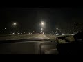 Chicago. Lake shore drive to South Side. Driving dash cam pov. Midnight.