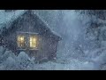 The Ultimate cold Snowstorm Sound While Sleeping at the Cabin | Howling Wind & Blowing Snow | Relax