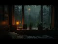 Cozy Mountain Cabin at Night - Rain and Thunder Sounds to Sleep Deep and Sleep Fast