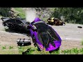 Massive Spike Strip Pileup Car Crashes #104 – BeamNG Drive | CrashBoomPunk