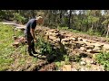Laying a water main - setting up the Tiny House - old stone farm renovation Portugal