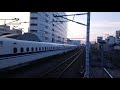 Two Shinkansen N700 Trains Departing Nagoya Station
