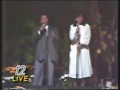 Marilyn McCoo and Billy Davis Jr. at Pope John Paul II US visit San Antonio Sep 1987