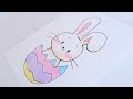 How To Draw a Cute Bunny in Easter Egg!