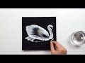 (244) Chain pull technique _ Swan _ Acrylic Pouring _ Fluid acrylic _ Designer Gemma77