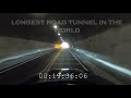Lærdalstunnel / Laerdaltunnel - longest road tunnel - real time drive 24,5 km - Norway