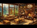 Spring Cozy Coffee Shop Ambience with Relaxing Jazz Background Music for Study, Work, Relax