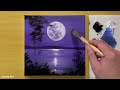 Full Moon Painting / Acrylic Painting for Beginners / STEP by STEP #173 / 보름달 풍경화