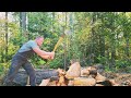 ASMR Calm Relaxing Firewood Splitting