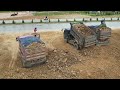 Excellent Powerful  Dozer KUMATSU D31 In Sand ‘ DumpTruck 5T Unloding