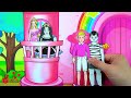 [🐾paper Diy🐾] Couple Barbie Vs Rainbow Bride Wedding Dress Up Contest| Rapunzel Compilation 놀이 종이