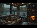 Rain and Fire by the Window| Perfect Ambiance for Deep Sleep and Stress Relief