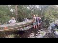 Jon boat ripping in Florida creek. Hurricane Ian hit us
