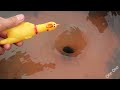Experiment Whirlpool Hole Vs toilet paper