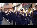 Notre Dame Marching Band in Temple Bar, Dublin