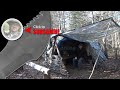 Setting up a Tarp Curtain and having a Lunch