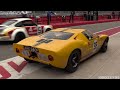 Ford GT40 Mk1s Racing on Track: Start, Warm Up, Accelerations & V8 Sound!