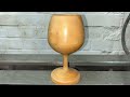 Woodturning a Cherry Wood Wine Glass | Woodworking Masterpiece!
