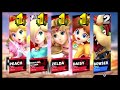 Peach and Rosalina & Luma and Zelda and Daisy VS Bowser LV 9 CPU Battle Super Smash Bros Ultimate